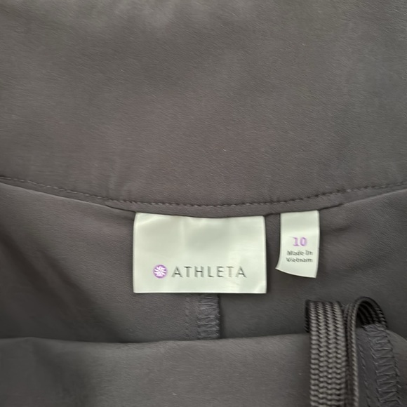 ATHLETA WOMENS DARK GRAY WEAR ABOUT SKORT SKIRT SIZE 10 SIDE ZIPPER ATHLETIC - Picture 3 of 7